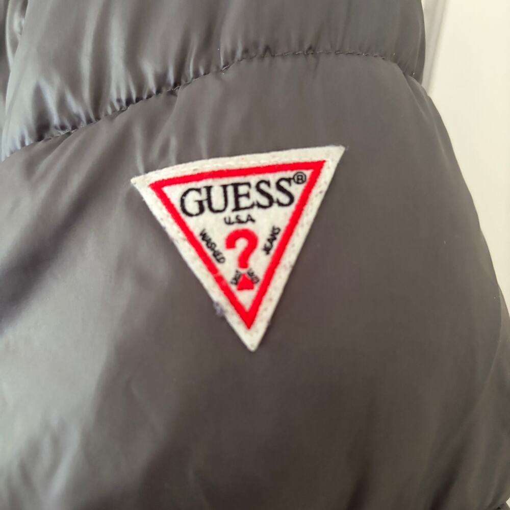 GUESS hooded puffer jacket Gray Size Small  Removable Hood - Picture 3 of 6